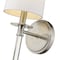 Z-Lite Mila 1 Light Wall Sconce, Brushed Nickel & White 808-1S-BN - alternate 6